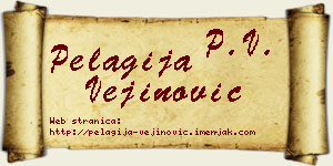 Pelagija Vejinović vizit kartica